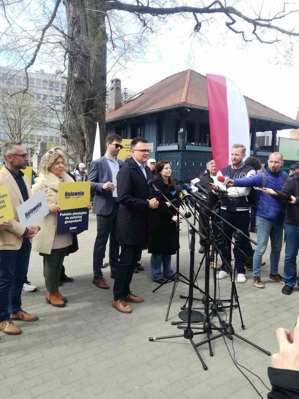 Kandydat na prezydenta RP Szymon Hołownia z wizytą w Opolu i Krapkowicach