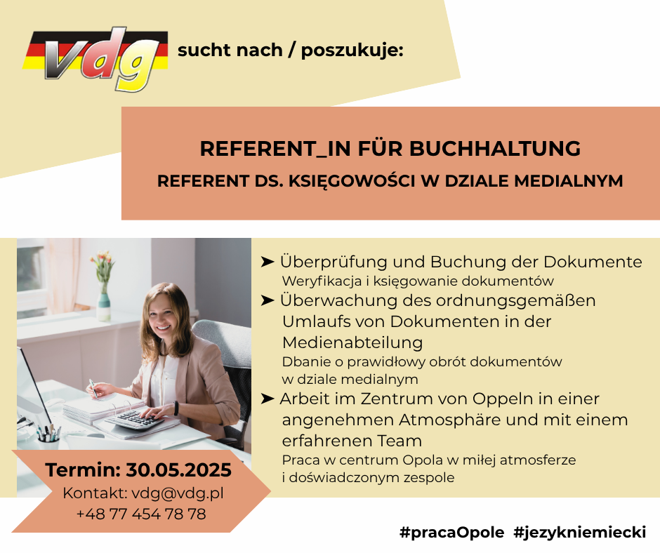 Referent ds. księgowości w dziale medialnym