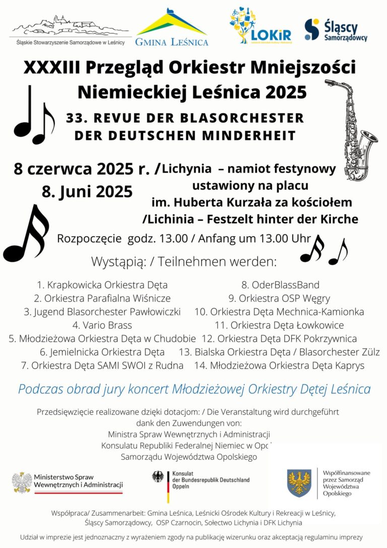 XXXIII Przegląd Orkiestr Mniejszości Niemieckiej Leśnica 2025