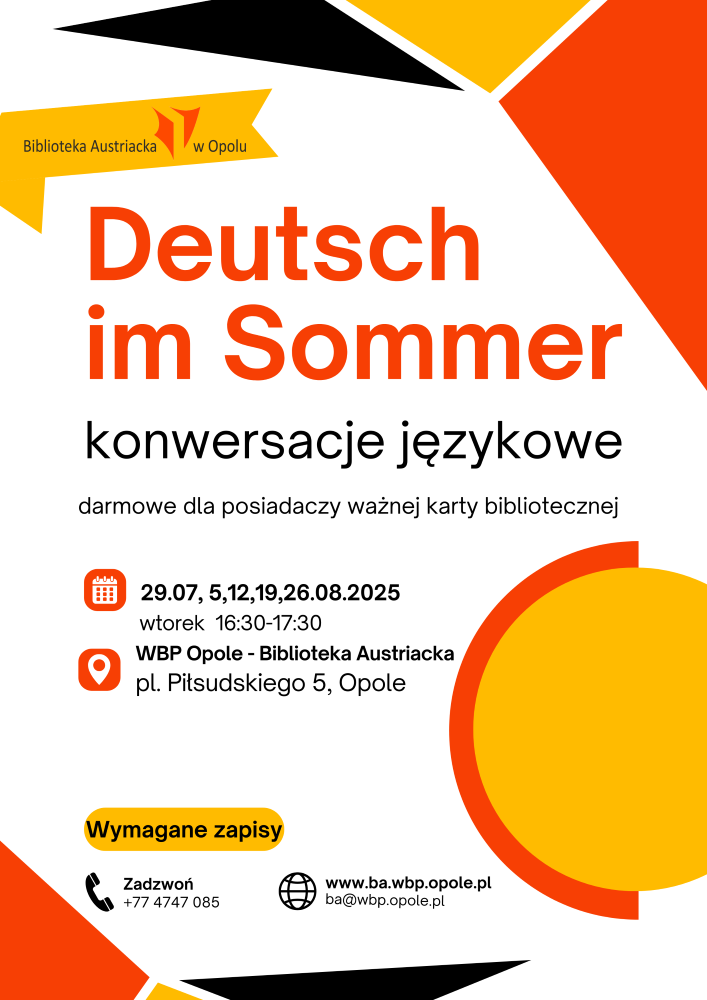 Letnie spotkania językowe dla dorosłych  