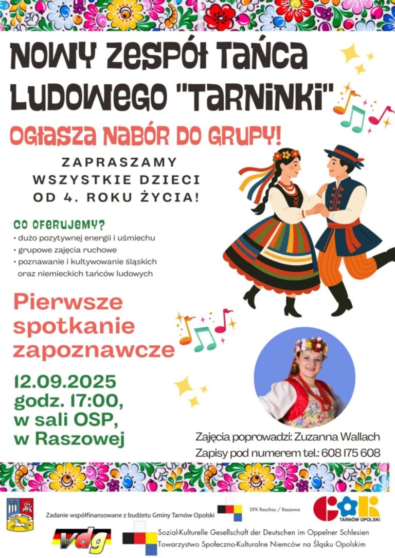 Nowy Zespół Tańca Ludowego „Tarninki” ogłasza nabór