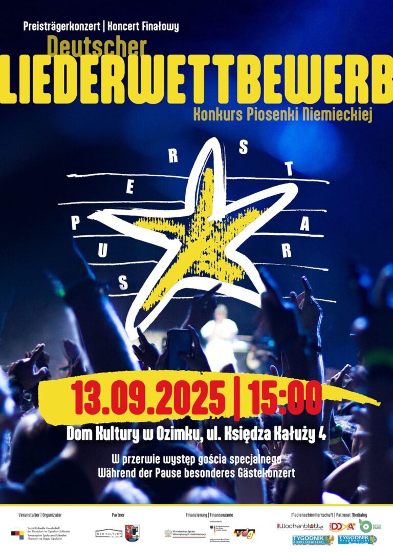 Finał Konkursu Piosenki Niemieckiej już 13 września w Ozimku
