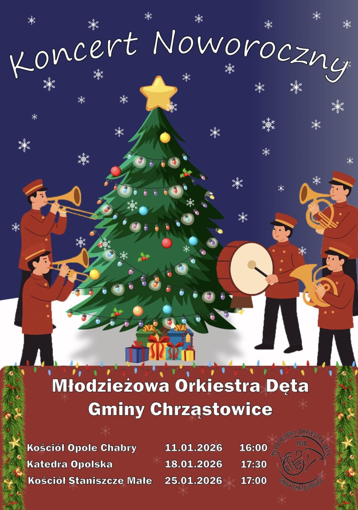 Koncerty Noworoczne Młodzieżowej Orkiestry Dętej Gminy Chrząstowice