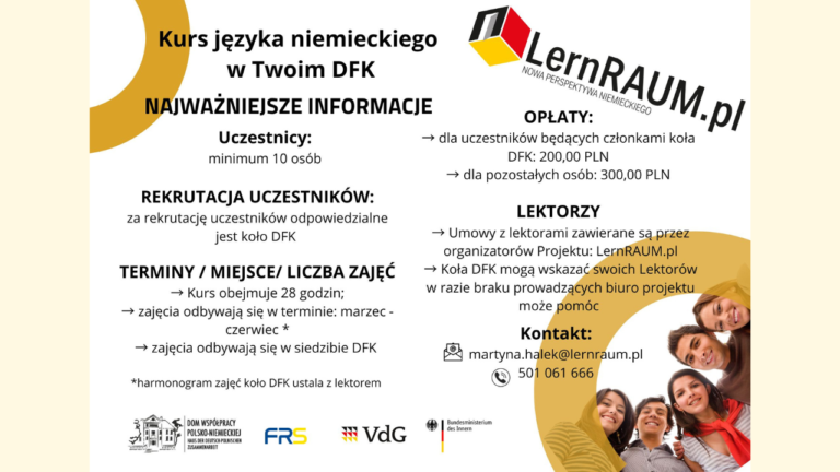 Zgłoś swoje DFK na kurs językowy