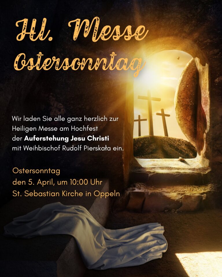 Zaproszenie na uroczyste Msze św. w języku niemieckim