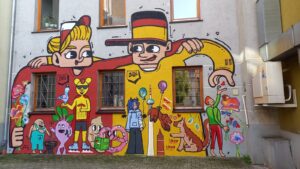 Wandgemälde zum 35-jährigen Jubiläum des deutsch-polnischen Vertrags