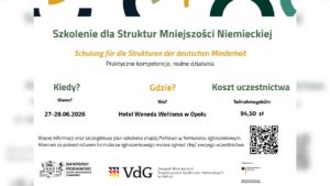 Czerwcowe szkolenie dla struktur Mniejszości Niemieckiej w Opolu