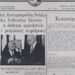 Dwa traktaty, jedna decyzja: ratyfikacja traktatu granicznego i traktatu o dobrym sąsiedztwie w październiku 1991 roku