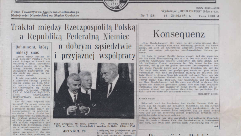 Dwa traktaty, jedna decyzja: ratyfikacja traktatu granicznego i traktatu o dobrym sąsiedztwie w październiku 1991 roku